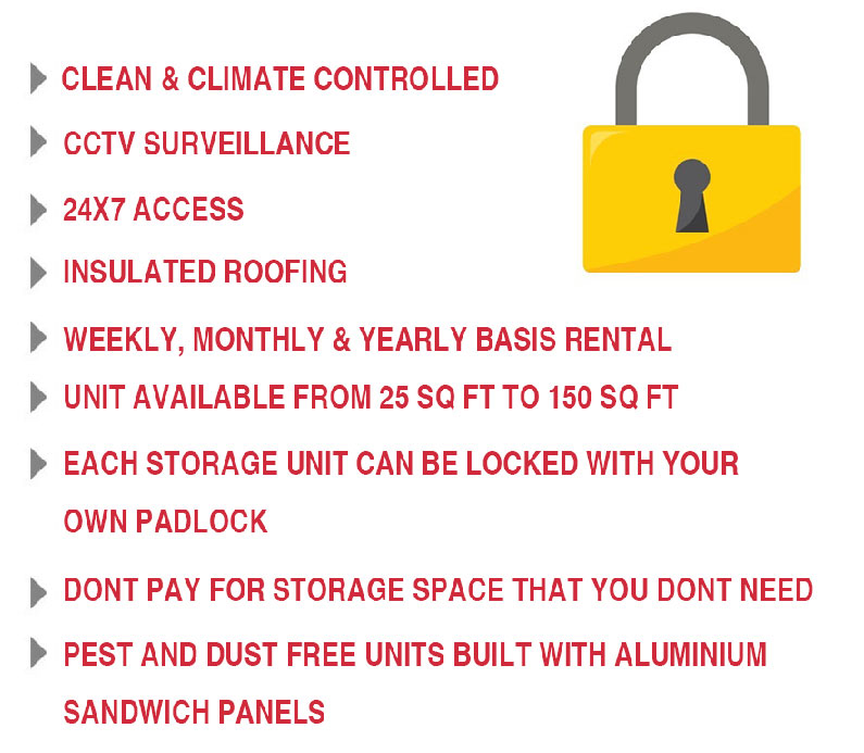 self storage details of unicorn movers Abu Dhabi